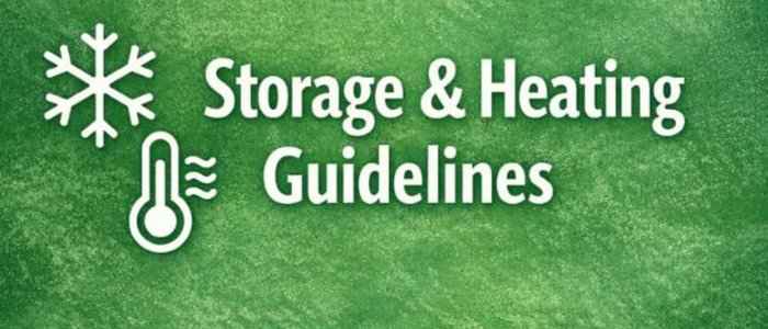 Storage & Heating Guideline for Everyday Cafe range
